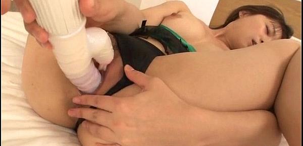  Nozomi Hatsuki gorgeous teen plays with her vagina